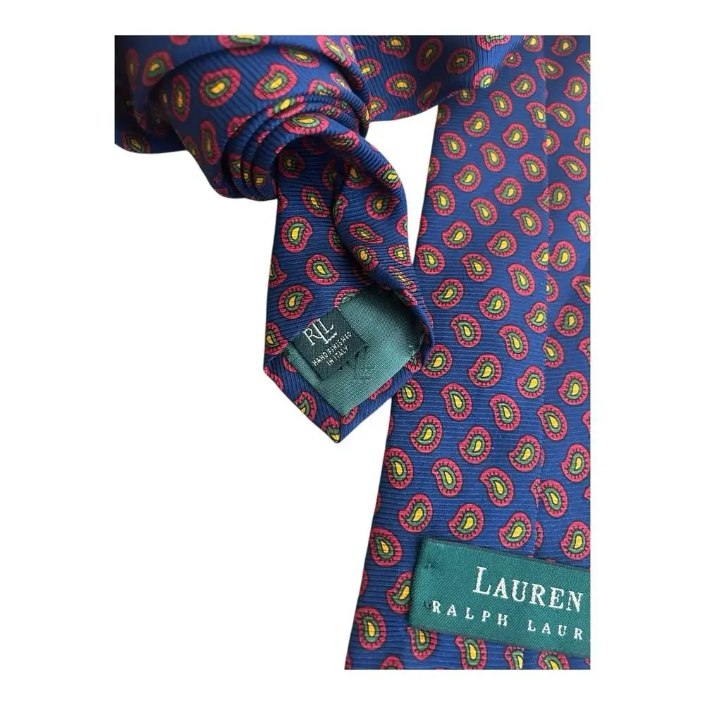 Polo Ralph Lauren LOT 2 100% Silk‎ Men's Neck Ties Made in Italy